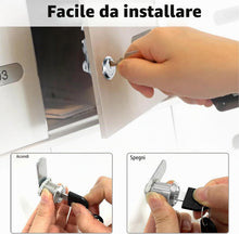 Carica l'immagine nel visualizzatore di Gallery, Serratura Per Cassetta Delle Lettere, Con 6 Chiavi e 6 Diverse Piastre di Serratura, Diametro 16 mm, Serratura a Leva pe