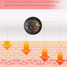 Carica l'immagine nel visualizzatore di Gallery, Terapia a infrarossi ricaricabile LED per torcia portatile per dolore articolare e muscolare, 630 &amp; 660 + 850nm + 900nm 
