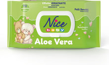 Carica l'immagine nel visualizzatore di Gallery, Nice Baby Aloe Vera Salviette per Cambio Pannolino, con Aloe Vera ad Effetto Idratante sulla Pelle, Dermatologicamente Testate, Confezione da 72 Salviette