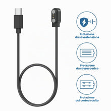 Carica l'immagine nel visualizzatore di Gallery, Amzpas per Smartwatch Magnetico Caricatore 2 Pin 2.84 mm,Caricabatterie Universale Cavo di Ricarica USB C Caricatore Oro