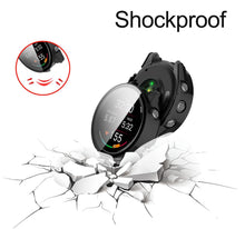 Carica l'immagine nel visualizzatore di Gallery, GIOPUEY Cover Compatibile con Garmin Forerunner 170, [2 Pezzi] Pellicola Protettiva Vetro + Cornice in Plastica Rigida C