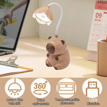 Carica l'immagine nel visualizzatore di Gallery, Luce Notturna Bambini, Lampada da Scrivania LED, lampada Capybara per temperino con Serbatoio, luce notturna USB, Luce L