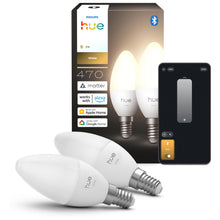 Carica l'immagine nel visualizzatore di Gallery, Philips Hue Smart B39, Lampadina LED smart E14 a candela, Confezione da 2