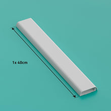 Carica l'immagine nel visualizzatore di Gallery, D-Line Canalina, Copricavi per parete, Cavo TV ordinato, Verniciabile, Autoadesivo, Design monopezzo incernierato - 1 x 60 mm (P) x 15 mm (A) per 40cm (L) - Bianco