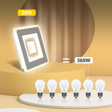Carica l'immagine nel visualizzatore di Gallery, Plafoniera LED Soffitto 20CM Quadrato 28W 3150LM Luce Neutra 4500K