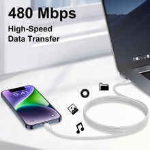 Carica l'immagine nel visualizzatore di Gallery, Cavo USB C Lightning 3M[Certificato Apple MFi], Cavo iPhone per iPhone 14 13 12 11 Pro Max/Mini/XS/XR/8/iPad, Nylon USB 