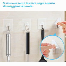 Carica l'immagine nel visualizzatore di Gallery, PaiLeWei Gancio Adesivo - 6 pezzi Autoadesivi Ganci Adesivi Trasparenti 5 kg (max), per Bagno, Cucina, Soffitto, Appende