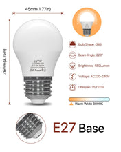 Carica l'immagine nel visualizzatore di Gallery, Lampadine LED E27 5W = 40W 550LM Bianco Caldo 3000K 6 Pezzi