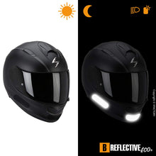 Carica l'immagine nel visualizzatore di Gallery, Éco Standard™, Kit 4 Adesivi rifrangenti/Riflettenti, Sicurezza e visibilità di Notte, 8,5 x 2,3 cm, Nero