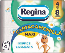 Carica l'immagine nel visualizzatore di Gallery, Regina Cartacamomilla - 4 Rotoli di Carta Igienica a 3 Veli