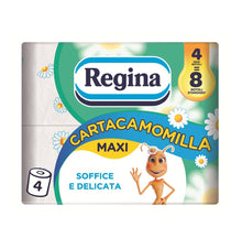 Carica l'immagine nel visualizzatore di Gallery, Regina Cartacamomilla - 4 Rotoli di Carta Igienica a 3 Veli