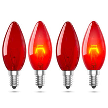 Carica l'immagine nel visualizzatore di Gallery, Lampadina Rossa E14 26W - Lampadina E14 Luce Rossa Regolabili SES C35 Lampadine Colorate per Camino Elettrico, Decorazio