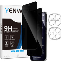 Carica l'immagine nel visualizzatore di Gallery, Pellicola protettiva privacy per Xiaomi Redmi Note 15 Pro 5G in vetro temperato, 2 pezzi schermo privacy e 2 pezzi prote