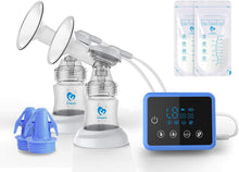Carica l'immagine nel visualizzatore di Gallery, Electric Breast Milk Pump with LED Touch Screen, Massage &amp; Memory Function with 4 Modes and 9 Suction Levels, Pack of 10