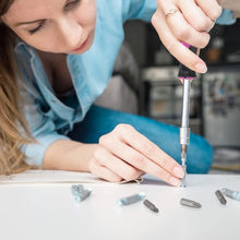 Carica l'immagine nel visualizzatore di Gallery, Kit di 23 Pezzi Attrezzi Rosa Set di Attrezzi Per La Riparazione da Donna, Set di Attrezzi per le Donne Include Bit Pres