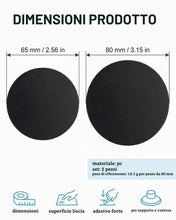 Carica l'immagine nel visualizzatore di Gallery, Supporto Adesivo Forte per Cruscotto 2 Pezzi 65mm+80mm, Base Antiscivolo Alternativa Ventose, Tenuta Fissa per Dispositi