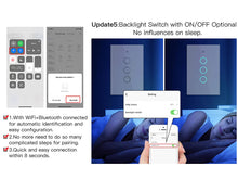 Carica l'immagine nel visualizzatore di Gallery, Interruttore Da Parete WiFi, 3 In 1 WiFi 2.4G + RF 433 Mhz + Tasto Touch, Compatibile Con Amazon Alexa e Google Home, Pannello Smart Intelligente Per Scatola 503 Italiana (Bianco, 3 Tasti Touch)