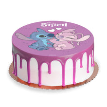 Carica l&#39;immagine nel visualizzatore di Gallery, Dekora, Disco in Ostia Commestibile Stitch &amp; Angel, Decorazione per Torte di Compleanno di Disney, Decorazioni per Dolci Rotonda 20 CM