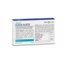 Carica l'immagine nel visualizzatore di Gallery, BIOS LINE VitaCalm Tutta Notte, Integratore per Dormire con Melatonina, Integratore Rilassante a Doppio Rilascio per Fav