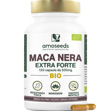 Carica l'immagine nel visualizzatore di Gallery, Maca Peruviana Nera BIO | 10 000mg di Estratto/giorno | 120 capsule