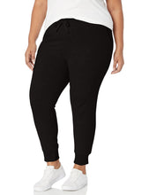 Carica l'immagine nel visualizzatore di Gallery, Amazon Essentials Pantaloni da Jogging in Pile con Risvolto (Disponibili in Taglie Forti) Donna, Nero, M