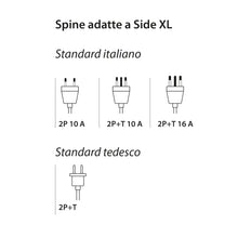 Carica l'immagine nel visualizzatore di Gallery, 4box - Presa da Incasso Side XL Compatibile con Vimar® Plana™. 4 Prese in 1: permette di collegare una spina schuko e un