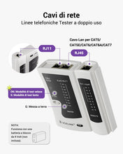 Carica l'immagine nel visualizzatore di Gallery, VCELINK Tester Cavi di Rete, Grigio, 1 Set