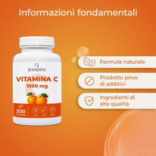 Carica l'immagine nel visualizzatore di Gallery, Bandini® Vitamina C 1.000mg 200 Compresse (+6 Mesi) | Sistema Immunitario