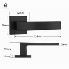 Carica l'immagine nel visualizzatore di Gallery, Maniglie Porte Interne con Rosetta 50 mm, Coppia Maniglia Porta Interna Design Moderno, Set Completo per Porte Legno, In