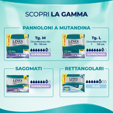 Carica l'immagine nel visualizzatore di Gallery, Lines Specialist, Pannoloni Sagomati Assorbenti per Incontinenza Donna e Uomo, 100% Traspirante, Zero Odore, Assorbenza Alta, 4 Confezioni da 12 Unità
