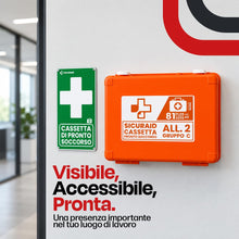 Carica l'immagine nel visualizzatore di Gallery, SICURAID Cassetta Pronto Soccorso Allegato 2 Gruppo C fino a 2 Dipendenti