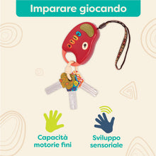 Carica l'immagine nel visualizzatore di Gallery, B. toys FunKeys Chiavi Auto Giocattolo interattive con luci e Suoni, Rosso