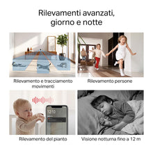 Carica l'immagine nel visualizzatore di Gallery, Mercusys MC210 2K 3MP Telecamera WiFi Interno Videocamera Sorveglianza 360°