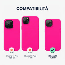 Carica l'immagine nel visualizzatore di Gallery, kwmobile Cover per Apple iPhone 14 Custodia - Back Case per Caricatore Wireless - Antiurto e Flessibile in Silicone TPU 