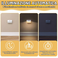 Carica l'immagine nel visualizzatore di Gallery, HOTUT Luce Notturna Batteria, 2 Pezzi Luce Notturna con Sensore di Movimento da Interno, Bambini, Bianca Calda per Camer