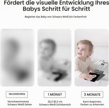 Carica l'immagine nel visualizzatore di Gallery, beiens Sensory Toys Cards, Black and White Newborn Brain Development Toy, Visual Stimulation Learning Activity Cards for