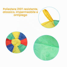 Carica l'immagine nel visualizzatore di Gallery, Ballery Paracadute color arcobaleno, 2M Paracadute da Gioco Arcobaleno da Gioco Set con 8 Maniglie per Bambini Attività 