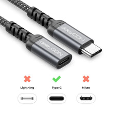 Carica l'immagine nel visualizzatore di Gallery, deleyCON 0,5m Prolunga USB-C 100W Corta per Ricarica Rapida - Cavo PD 3.0 di Ricarica e Dati per iPhone 17 16 Pro Max Ai