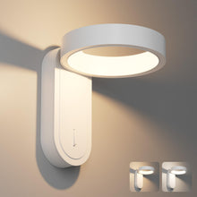 Carica l'immagine nel visualizzatore di Gallery, Klighten Applique da Parete Interno 3000K/4000K con interruttore 5W Bianco