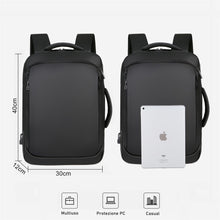 Carica l'immagine nel visualizzatore di Gallery, Zaino Porta PC Borsa per PC Portatile Custodia Computer Notebook Laptop Con Attacco USB Uomo Scuola Lavoro Casual Nero KM1