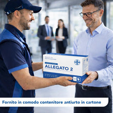 Carica l'immagine nel visualizzatore di Gallery, AIESI® kit di reintegro ALLEGATO 2 pacco medicazione per cassetta pronto soccorso aziende meno 3 dipendenti, Conforme DM