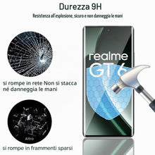 Carica l'immagine nel visualizzatore di Gallery, 3 pellicole protettive in vetro temperato per Realme GT 6/Realme GT 6T 6.78", protezione 3D, copertura completa, senza b