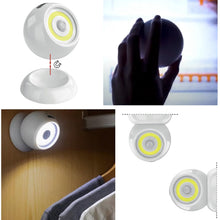 Carica l'immagine nel visualizzatore di Gallery, EMOS - Luce notturna a LED con sensore - LED COB in bianco freddo, alimentato a batteria (3 x AAA) - Supporto magnetico 