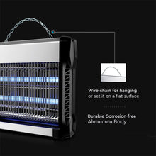 Carica l'immagine nel visualizzatore di Gallery, V-TAC Zanzariera Elettrica 20W con Area di Azione 80 m² - Design Sottile - Zanzariera con Luce Blu UV per Uso Interno ed Esterno - Trappola Elettrica contro Zanzare e Insetti - Potenza 20W