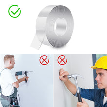 Carica l&#39;immagine nel visualizzatore di Gallery, Gvolatee 5M Nastro Biadesivo Extra Forte Trasparente, Adesivo Rimovibile Lavabile Antiscivolo, Nano Tape Riutilizzabile Non Lascia Tracce per Moquette, Foto Muro Senza Foratura, Auto