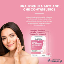 Carica l'immagine nel visualizzatore di Gallery, Vitarmonyl Acido Ialuronico e Collagene - Anti-Age Pelle - 30 Capsule