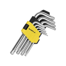 Carica l'immagine nel visualizzatore di Gallery, Gunpla Set Chiavi Torx 9 pezzi T10-T50 con Foro, Chiavi Esagonali a Brugola Braccio Corte, Forma L, ideale per gli appas