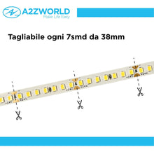Carica l'immagine nel visualizzatore di Gallery, 1 Kit Striscia LED 24V 10m, 16W/m, 182 SMD/m, 3000K Bianco Caldo