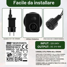 Carica l'immagine nel visualizzatore di Gallery, URAQT 31V 6W Spina Trasformatore, IP44 Trasformatore LED Adattatore Alimentatore, Driver LED a Bassa Tensione, 8 modalit
