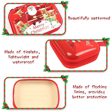 Carica l'immagine nel visualizzatore di Gallery, CAUTIOUS 6 Pezzi Borsa Portamonete di Natale, Quadrata con Cerniera Mini Portafoglio Rosso con Babbo Natale